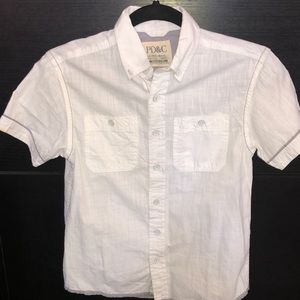 PD &C white youth S(8) short sleeve button down!